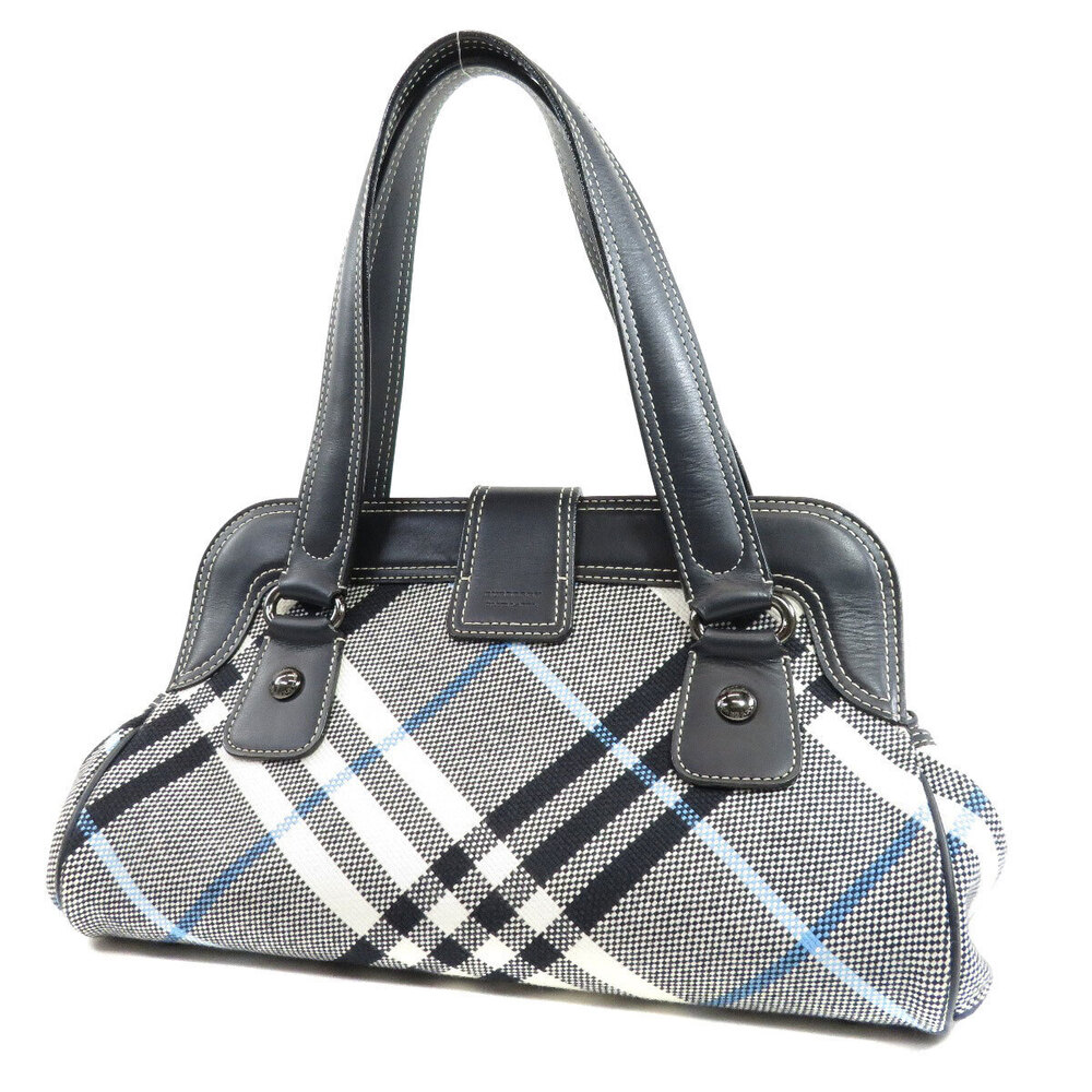Burberry Canvas Label Handbag Blue